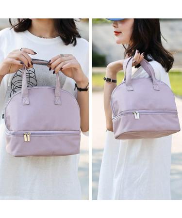 MOVKZACV Double Layer Insulated Baby Bottle Bag - Purple, Fits 3 Bottles, Multi-Function Breastmilk Cooler for Breast Milk and Bottle Set - Buy Online on GoSupps.com