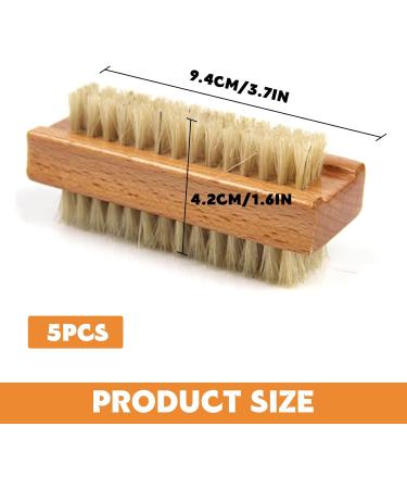 Omevett 5 Pcs Nail Brush Wooden Nail Cleaning Brushes Double Sided Nail Scrubber Hard Nailbrush Nail Scrubbing Brush Small Wood Nail Brush for Men Women Manicure Supplies - Buy Online on GoSupps.com