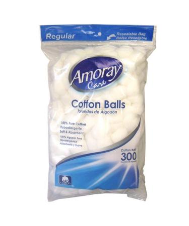 Amoray Care Cotton Balls 300ct Regular