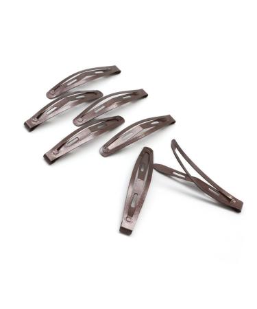 Dofash 12PCS Large Brown Hair Snap Clips | Metal Barrettes for Women | Simple Basic Hair Accessories - 2.36IN/6CM - Buy Online on GoSupps.com