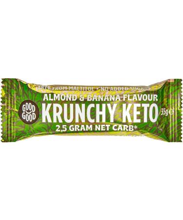 GOOD GOOD Krunchy Keto Bar (30x35g) - High Fibre Low Carb All Natural No Sugar Added - Salty Caramel Nut + Almond & Ba - Buy Online on GoSupps.com