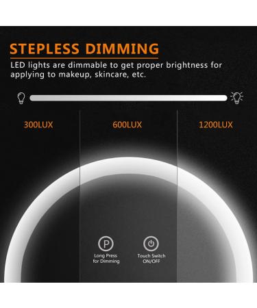 USB 10X Magnifying Makeup Mirror with LED Light and Flexible Gooseneck - Powerful Suction Cup Vanity Mirror - Buy Online on GoSupps.com