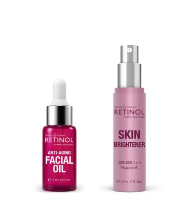 Retinol Anti-Aging Facial Oil With Nine Essential Oils Restores Hydration and Nourishment Skin Brightener Skin Tone Corrector Smooths & Rejuvenates Face for a Healthy Glow.
