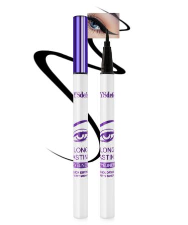 LYSdefeu Waterproof matte liquid eyeliner highly pigmented and long-lasting smudge-proof quick-drying for everyday and festival use color makeup vegan-01 black