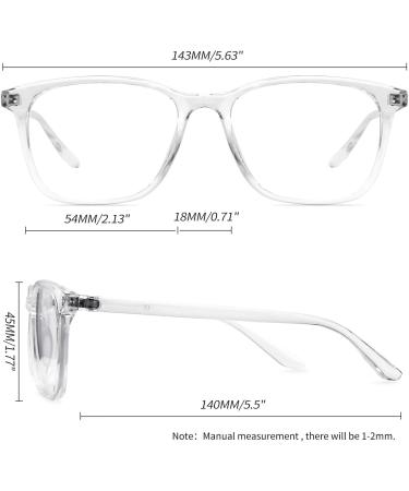 Joopin Blue Light Filter Glasses for Men & Women - Classic Transparent Gaming & Computer Glasses Without Strength - Buy Online on GoSupps.com