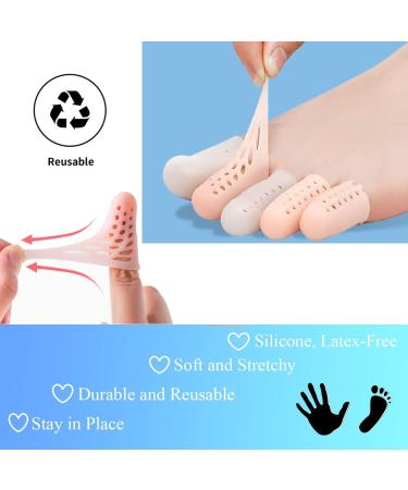 NWSOJ Big Toe Protectors - 12 Pcs White Silicone Covers for Women and Soft Gel Caps for Men - Pain Relief from Corns, Blisters, Ingrown Toenails - Buy Online on GoSupps.com