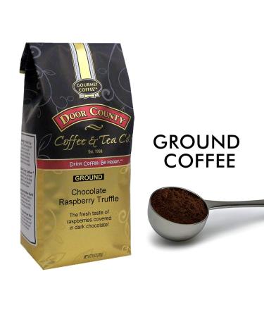 Door County Coffee - Chocolate Raspberry Truffle Ground Coffee 10oz Bag - Buy Online on GoSupps.com