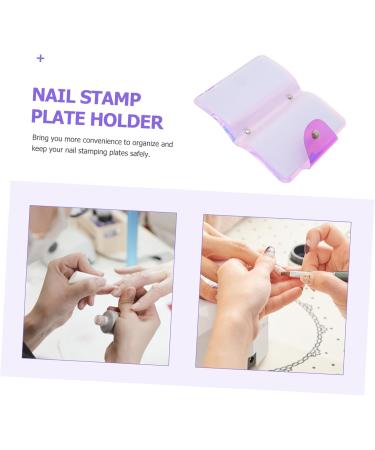 Ipetboom Nail Art Card Holder Nail Art Plates Organizer Nail Art Stamp Organizer Nail Stamping Bag Nail Art Stamp Bag Stamping Plates Storage Bag Nail Art Pouch As Printing Plate Rectangle 19x14.5cm Pink - Buy Online on GoSupps.com