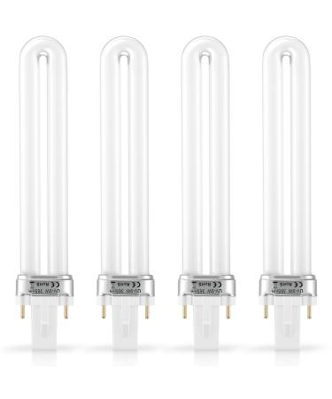 SEWACC 4pcs Replacement 9 365nm Lamp Bulb Tube Nail UV Lamp Tube UV Led Nail Lamp Tube for Nail Art Dryer UV Lamp Light