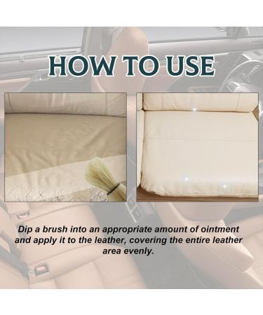 Leather Care Cream Leather Scratch Repair Remove Cleaning Moisturizing Leather Cracking Maintenance H8x6 d Stains Ointment and Brush - Buy Online on GoSupps.com