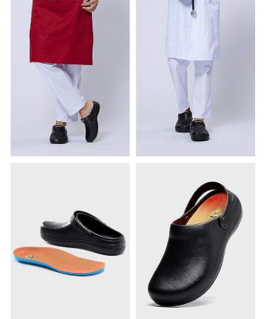 Non Slip Oil Resistant Chef Work Shoes for Kitchen - Men 9 Women/7 Men - Black - Buy Online on GoSupps.com