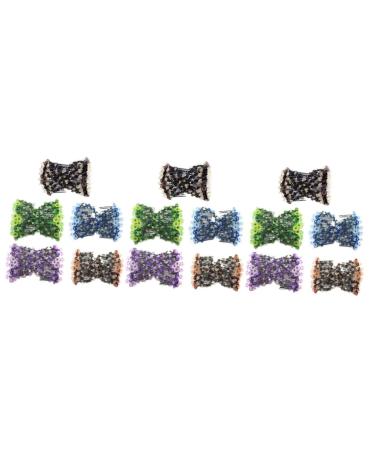 FRCOLOR 15 Pieces Stretch Bead Combs Hair Bun Comb Elastic Bead Comb Elastic Hair Combs Double Row Hair Accessories