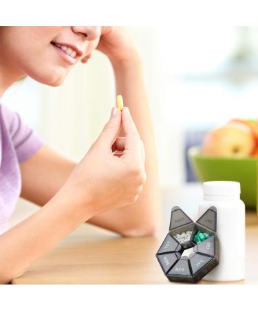 Patelai 6-Piece 7-Sided Pill Organizer - Portable Weekly Vitamin Planner & Daily Medicine Box - Travel-Friendly Storage with Vivid Colors - Buy Online on GoSupps.com