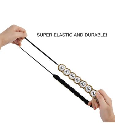 Zoylink 5-Piece Elastic Hair Bands & Crystal Rhinestone Head Chain - Multicolored Hair Accessories for Women - Buy Online on GoSupps.com