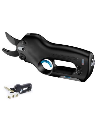 Electric Pruning Shears Cordless Electric Branch Cutter Scissors 30Mm Cutting Diameter Li-Battery Garden Rechargeable Fruit Tree Orchard Cutting Tool Black (Black) Small Gift