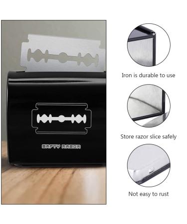 Minkissy Razor Disposal Case for Men - 2-Pack Safety Razor Slice Bank & Container (6.5x6cm) - Black - Buy Online on GoSupps.com