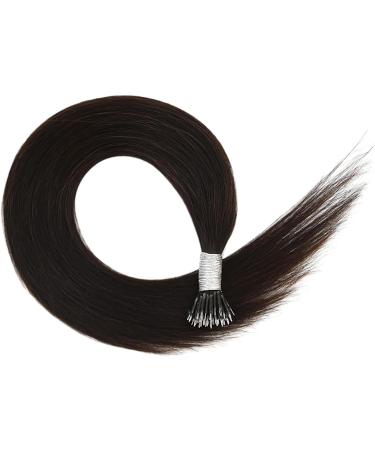 Nano Ring Tip Hair Extensions Real Human Hair Nano Beads 50g Remy Hair Extensions (16 Inch #2 Dark Brown) - Buy Online on GoSupps.com