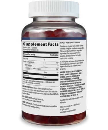 Solimo Melatonin 5mg 120 Gummies - Natural Sleep Support Supplement - Buy Online on GoSupps.com