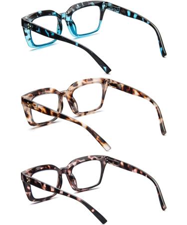 MMOWW Oversized Reading Glasses for Women 3 Pack - Blue Light Blocking Computer Readers +1.5 x Magnification - Buy Online on GoSupps.com