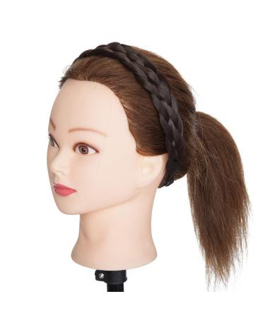 Tess Braided Hair Band | Adjustable Dark Brown Hair Tie & Extensions for Women | 50g Large Hair Accessories - Buy Online on GoSupps.com