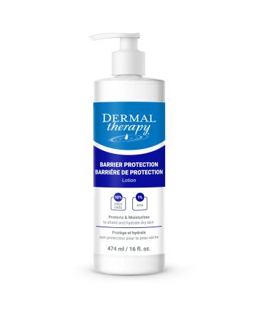 Dermal Therapy Barrier Protection Lotion - Protects Skin from Irritants & Moisturizes with 10% Urea - Ideal for Eczema Gloves Swimmers & More - Non-Greasy Fragrance-Free - 16 fl oz / 474 ml