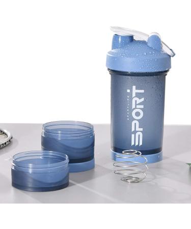 DERCLIVE Protein Shaker Bottle - Portable Supplement Mixer Cup with Powder Storage for Fitness Running & Cycling - Buy Online on GoSupps.com