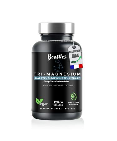 Magnesium | 120 Capsules | Bisglycinate Malate Magnesium Citrate | Enriched with Vitamin C and B6 | 1350mg | Anti-Fatigue Muscle Relaxation and Sleep | 100% Vegan | Booties