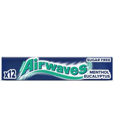 Airwaves Chewing Gum Menthol & Eucalyptus - Sugar-Free American Football Snacks | Fresh Breath | 30 Packs (30 x 12 Dragees) - Buy Online on GoSupps.com