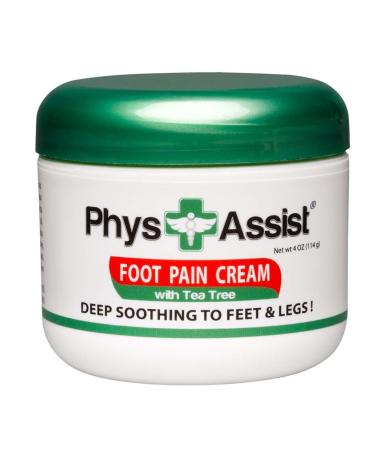 PhysAssist Foot Pain Cream  Soothing to Feet and Legs. 4 oz Jar