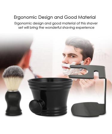 Premium Men's Shaving Set Solid Wood Handle Brush Stainless Steel Razor Stand & Soap Bowl Ideal Gift for Birthdays Valentine's & Father's Day - Buy Online on GoSupps.com