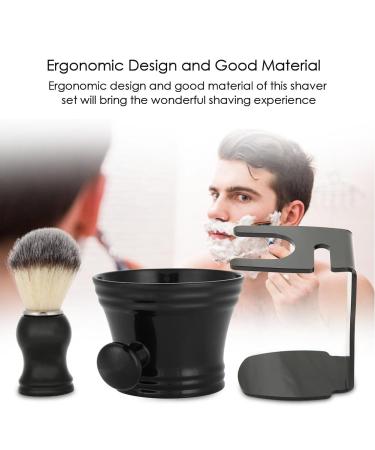3 in 1 Complete Shaving Brush Set - Traditional Shaving Soap Bowl & Beard Grooming Brush Holder | International Shipping Available - Buy Online on GoSupps.com