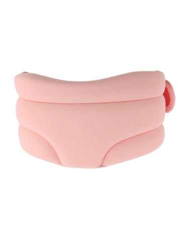 Adjustable Cervical Collar Soft Neck Brace with Breathable Fabric Ergonomic Design Lightweight Portable for Traveling Men Women Relieves Neck Discomfort (Pink)