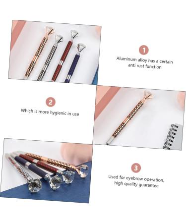 FOMIYES 2pcs Embroidery Pen Eyebrow Pen 3 Head Needle Pen Permanent Pen Eyebrow Kit Manual 3d Rose Gold - Buy Online on GoSupps.com