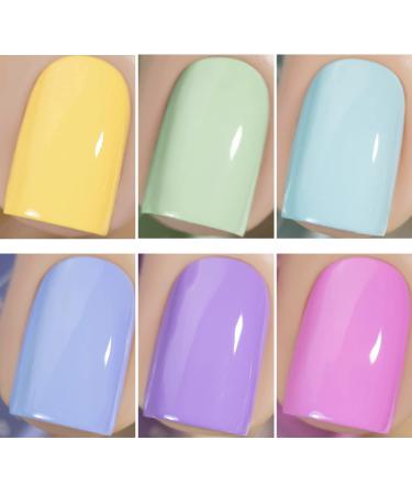 Vishine Gel Nail Polish Kit SPRING CREME Collection | 6 Pastel Colors Set 8ml | Nail Lamp Gel Polish Set Manicure - Buy Online on GoSupps.com