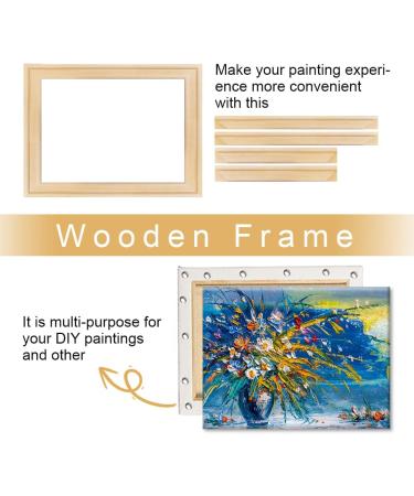 YCDC Solid Wood Canvas Frame Set - Premium Pine Wood Strips Bar for Oil Paintings, Poster Prints - DIY Arts Supply - 16x20 Inch - Buy Online on GoSupps.com