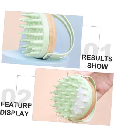 Frcolor Silicone Shampoo Brush & Scalp Massager Hair Washing & Bathing Brush Food-Grade 8.4x8x7.4cm Green International Shipping Available - Buy Online on GoSupps.com