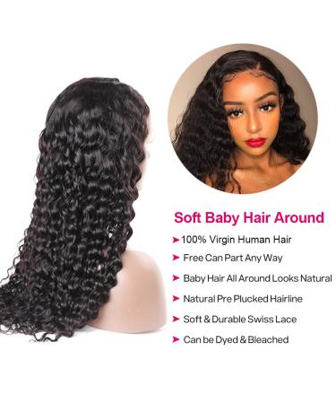 Deep Wave HD Lace Front Wig 22 Pre Plucked & 5x5 Closure - 150% Density Natural Black - for Black Women - Buy Online on GoSupps.com