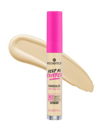 essence | Keep Me Covered Concealer (10 | Pale) | Lightweight Non-Comedogenic Buildable Coverage | Vegan & Cruelty Free | Free From Silicone Parabens Oil Alcohol & Microplastic Particles