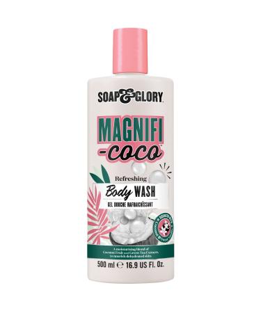 Soap & Glory Magnificoco Clean-A-Colada Body Wash - Hydrating & Refreshing Shower Soap & Skin Cleanser with Green Tea Extract - Coconut Body Wash for Daily Use (500ml)
