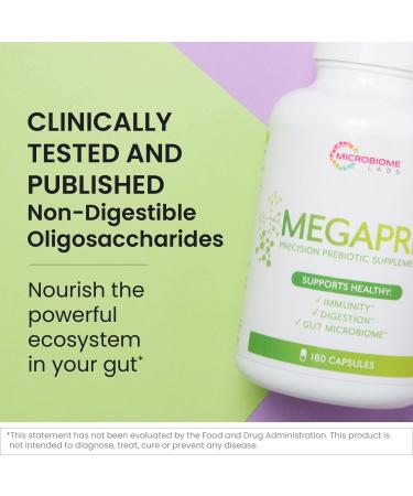 MegaPre Prebiotic Blend - Clinically Tested Oligosaccharides Fiber for Immune Health & Digestion - 180 Capsules - Buy Online on GoSupps.com