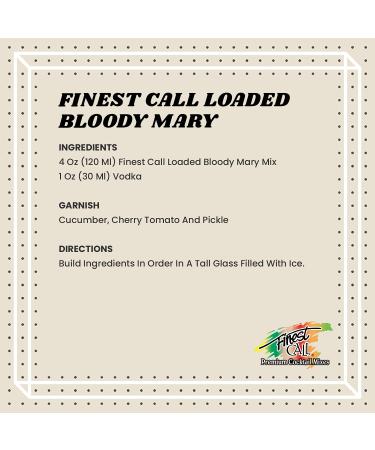 Finest Call Premium Bloody Mary Mix 1L Bottle - Pack of 6 | 33.8 Fl Oz x 6 - Buy Online on GoSupps.com