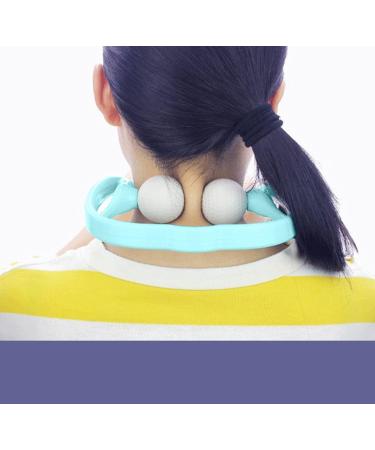 Clicitina Multifunctional Manual L Massage Device & Fitness Rubber Band Set - Blue One Size | Calm Neck Muscles & Enhance Workouts - Buy Online on GoSupps.com