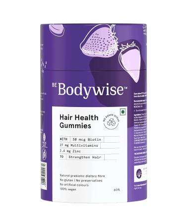 Kavir Biotin Hair Gummies for Stronger Shinier Hair & Nails | 60 Day Pack | with High Potency Biotin Zinc Folic Acid & Multivitamins | Strawberry Flavored | No Added Sugar | 60 Gummies