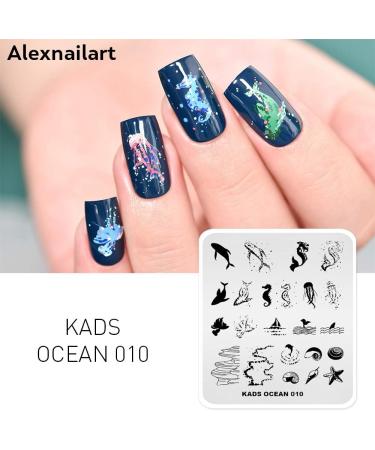 Alexnailart Ocean Mermaid Shell Nail Stamping Plates - DIY Nail Design Templates & Transfer Tools - Perfect for Manicure - Buy Online on GoSupps.com
