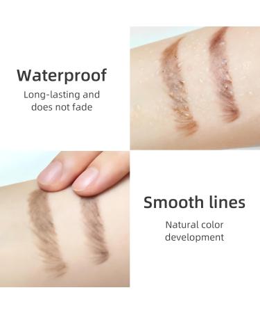 Eyebrow Pencil with 4 Fork Tip Magic Eyebrow Pencil 3D Eyebrow Pen Microblading Brow Pencil Creates Natural Makeup Stay on All Day Create Natural Hair-Like Defined Brows Last All-Day(Dark Brown) - Buy Online on GoSupps.com