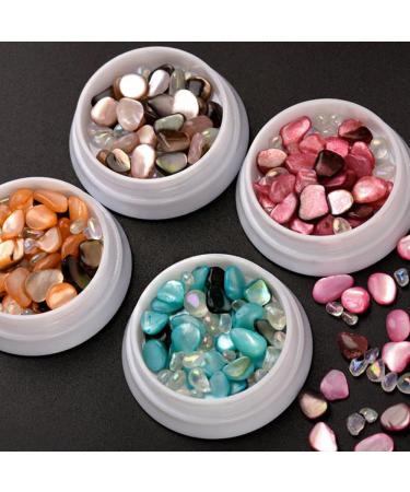 3D Rhinestone Candy Color Gradient Aurora Natural Shell Stone Nail Art Decorations(03) - Buy Online on GoSupps.com