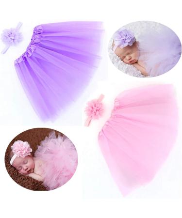 Zliger Newborn Photography Prop Set - Baby Girls Tutu Skirt Costume with Hairband - Buy Online on GoSupps.com