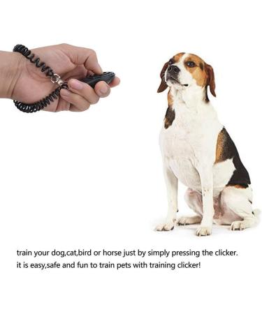 Txibi 2Pack Pet Dog Training Clicker with Wrist Strap - Durable Lightweight Easy to Use Pet Clickers for Cats Puppy Birds Horses (Black + Blue) - Buy Online on GoSupps.com