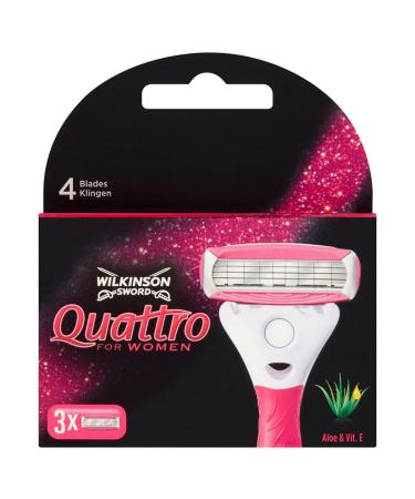 Wilkinson Sword Quattro for Women Razor Blades 3 each - Buy Online on GoSupps.com