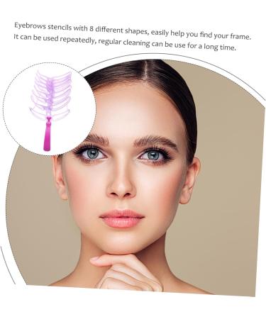 TOVINANNA 2pcs Set Three-dimensional Eyebrow Card Brow Shaping Stencil Tool Miss Eyebrow Marks mediumx2pcs Violetx2pcs - Buy Online on GoSupps.com